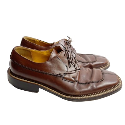 Mezlan Brown Leather Split Toe Oxford Dress Shoes sz 9 Mezlan Crocodile Derby Shoes - Brown Oxfords, Shoes  main image 3