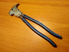 Great Neck FE-10 Fence Pliers Blue Handles Vintage Farm Tool Made in Japan