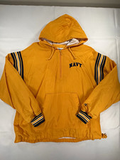 Champion US Navy Pullover Windbreaker Jacket Gold Yellow Men s M Vintage