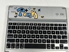 ZAGG Bluetooth Wireless Keyboard for iPad Tablet Custom Hand Painted Pink De