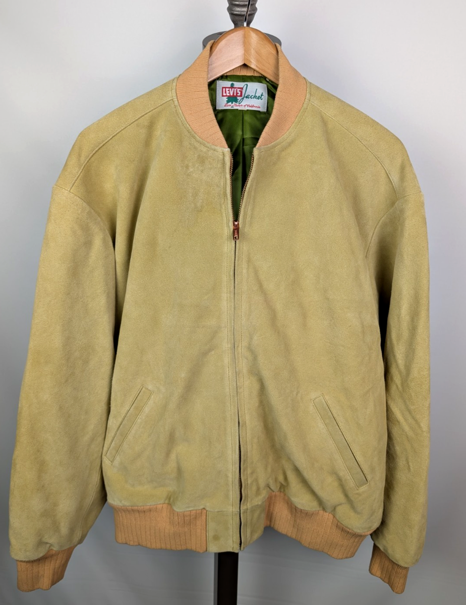 LEVI'S Vintage Clothing LVC Loose Suede Leather Bomber Jacket Sz M
