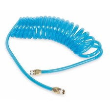 Speedaire 1Vek5 1/4" Id X 30 Ft Polyurethane Coiled Air Hose 125 Psi Bl