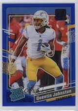 2023 Panini Clearly Donruss Rated Rookie Blue 78/99 Quentin Johnston #78 04g8