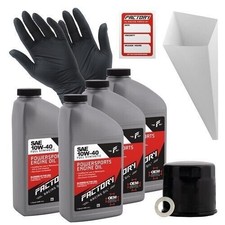 Factory Racing Parts 10W40 4 qt Oil Change Kit For Suzuki GSX650F GSX750 GSF1200 49.99 per gallon