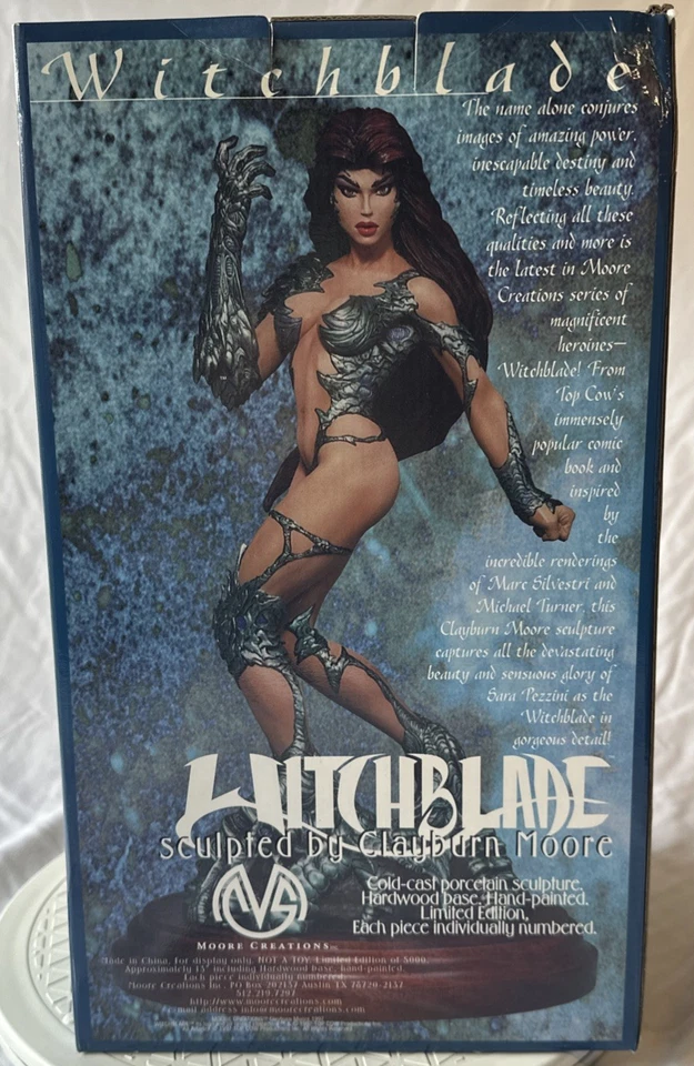 Escultura de porcelana fundida en frío Witchblade Moore Creations 1997 (W14) Foto 3 de 4