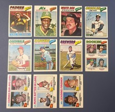 1977 Topps Baseball Lot Randy Jones Lee May Sundberg Leaders Vintage 11 Cards