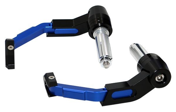Kit protection levier CNC bleu et noir accessoire guidon moto universel racing