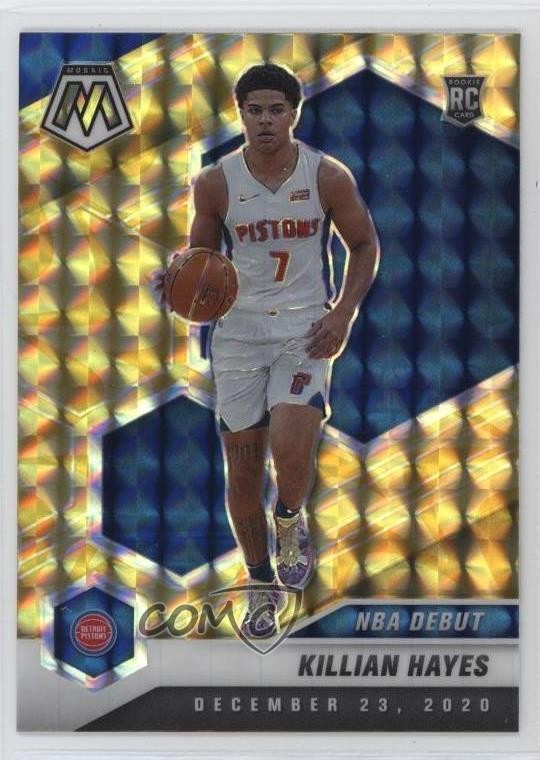 2020 Panini Mosaic NBA Debut Reactive Yellow Prizm Killian Hayes #270 Rookie RC