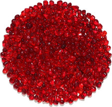 Red Clear Glass Pebbles, 0.55 lb Sea Glass Stones for Vase Fillers  Tumbled Tra