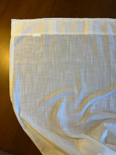 White Curtain Panel with Loop Size 42x78 Inches