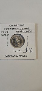 1947 Netherlands 1/10 Gulden