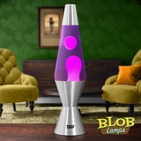 Blob Lamps® Lava Lamp VINTAGE - Metal Base - Pink/Purple - mood light, mood lamp