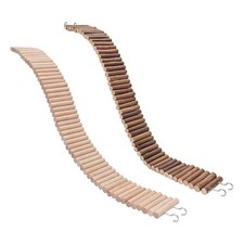 Small Pet Ladder Climbing Hammock Bendable Hamster Bridge Toy Wooden