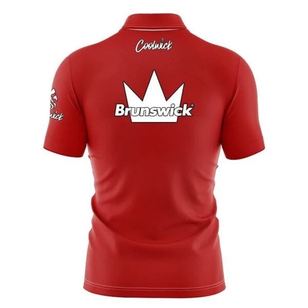 Brunswick Plain Red Bowling Jersey