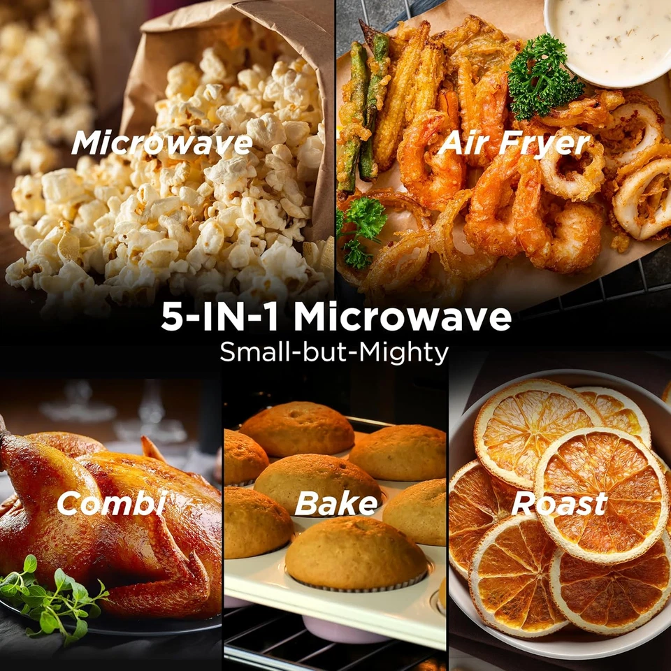 Horno microondas 5 en 1 BLACK+DECKER con freír al aire, combinar, hornear, asar y convectar Foto 2 de 4