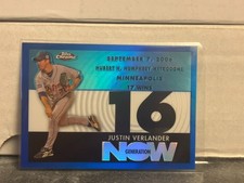 2007 Topps Chrome Generation Now Justin Verlander #GN298 Blue Refractor /100