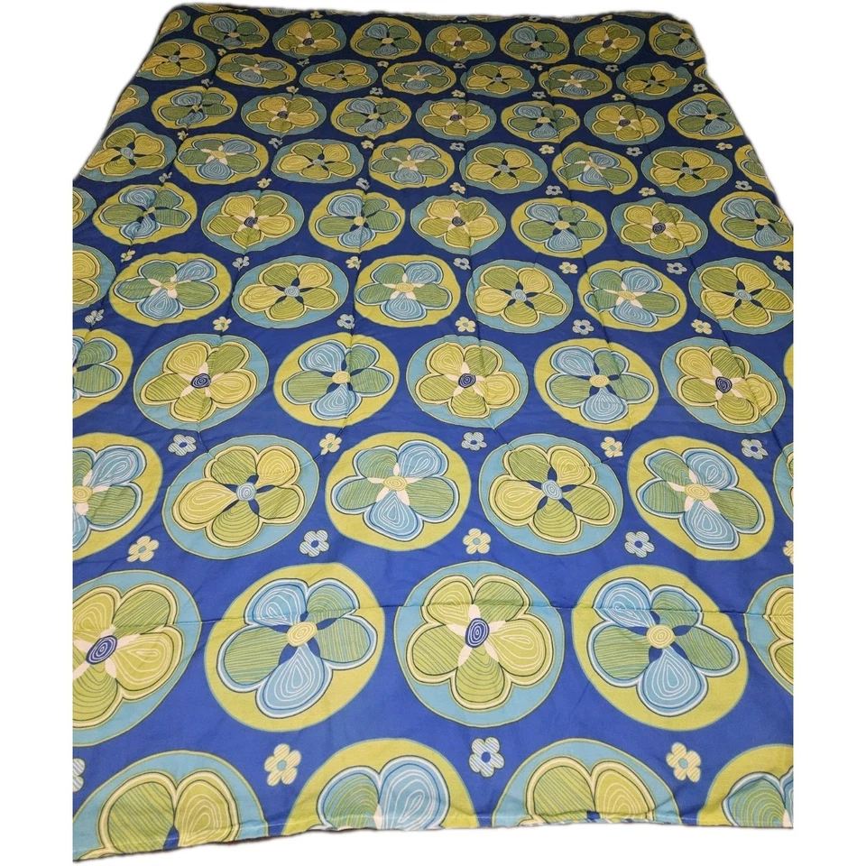 Vintage Y2K Springs Bright Flower Geometric Blue Green Twin Comforter Set Crisp - Image 4 of 4