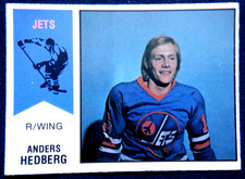 Anders Hedberg O-Pee-Chee rookie card 17, 1974-75 WHA - Winnipeg Jets. rookie card picture