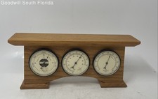 Analog Weather Station Wood Casing Barometer ...