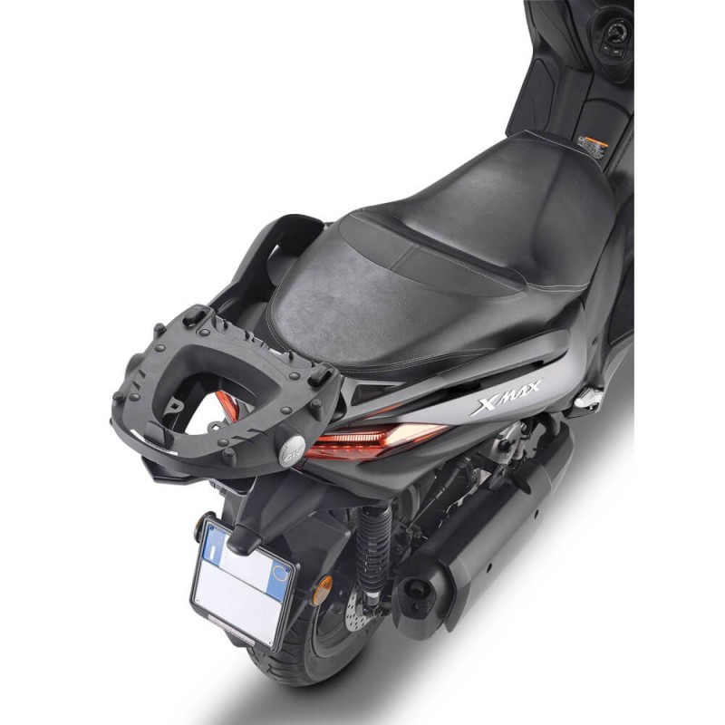 Support top case Givi pour Yamaha X-Max 125, platine Monokey ou Monolock en acier noir