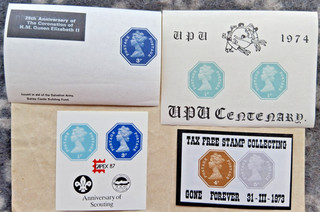 GREAT BRITAIN 1973 1987 EIGHT DIFFERENT PRINTING MACHIN COMBO POSTAL LABELS