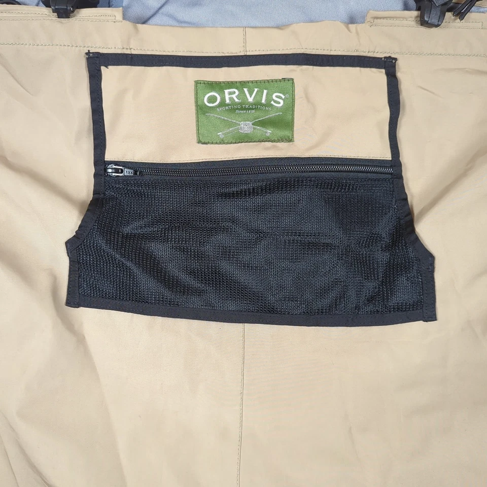 Orvis Chest Waders Size XL 12-13 Olive Stockingfoot Neoprene Booties Nylon Shell - Image 2 of 4