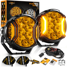 Auxbeam 3 5 7 9 Led Side Shooter Driving Light Bar Fog Lamp Pods Amber Drl