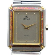 CYMA 606-II Watch Quartz Square Logo Silver Color GY18 /MQ Ladies