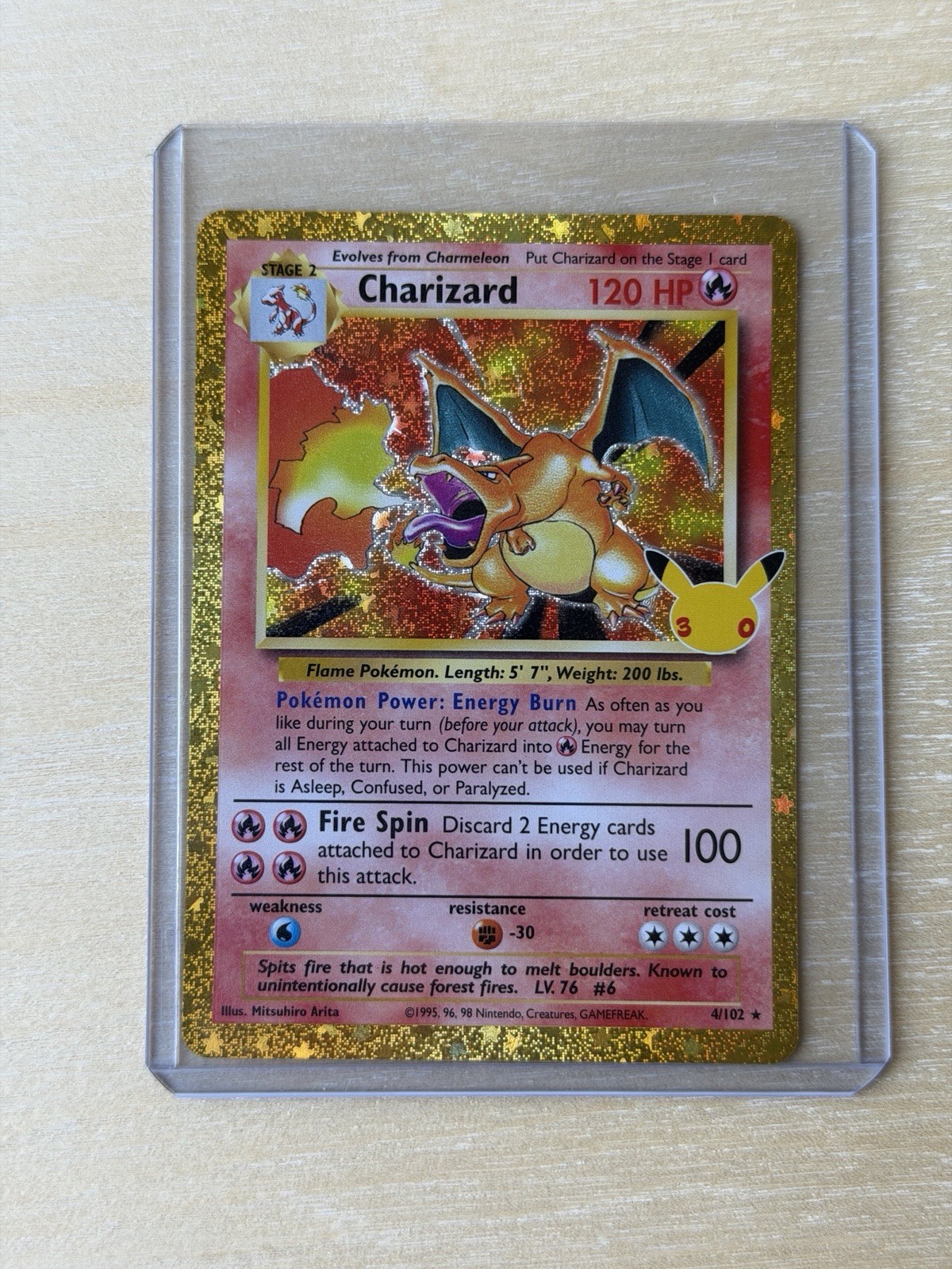 Pokémon 30th Anniversary Celebration Charizard Classic Collection 4/102 NM