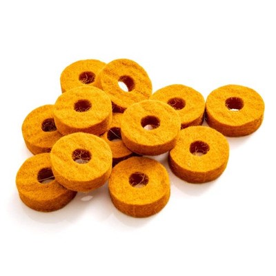 Stage Rocker Orange Wool Cymbal Felts, 12pcs   pack, 