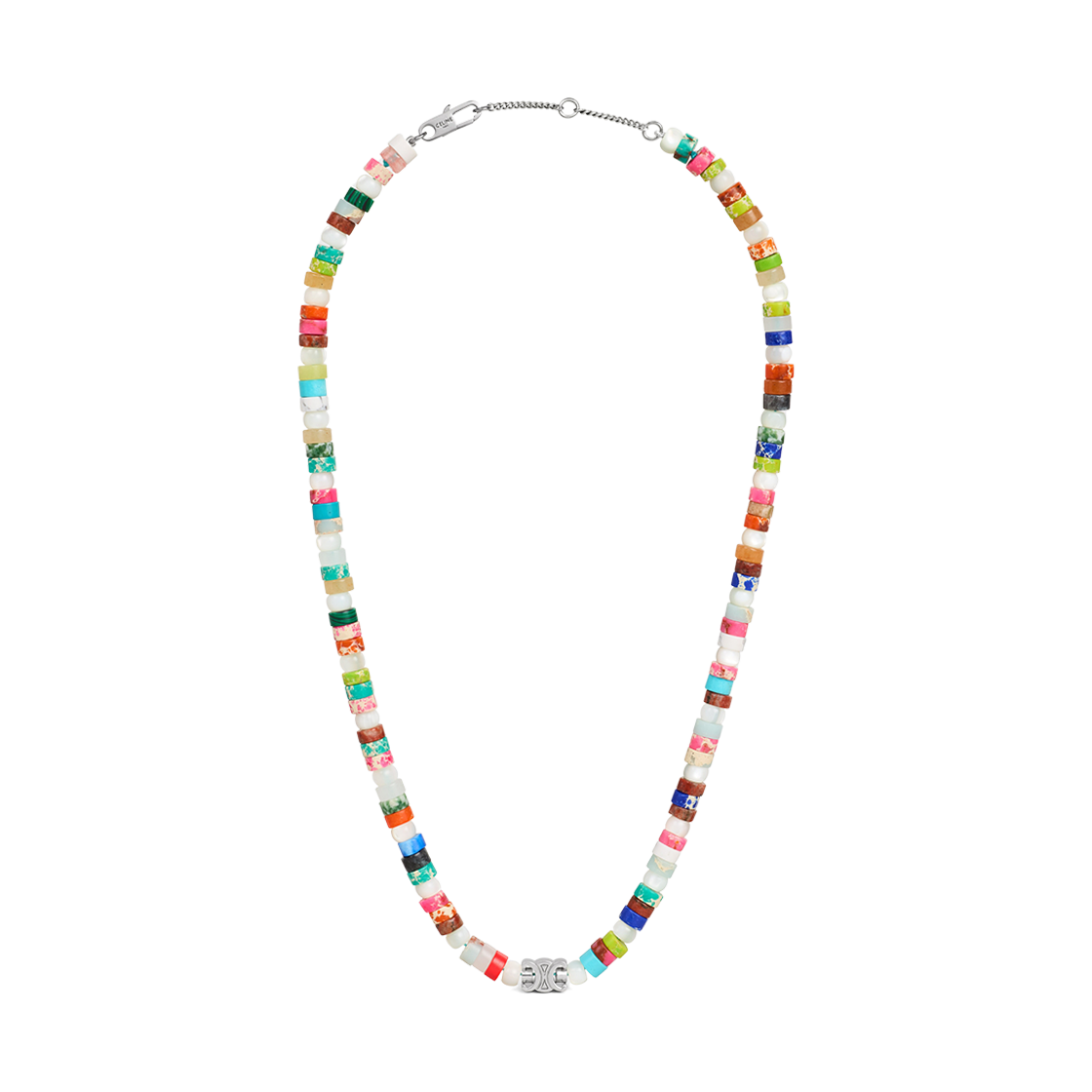 さりげなさ◇サンオノフレ NECKLACE◇CELINE Celine San Onofre Chunky Triomphe Necklace in Natural Stones