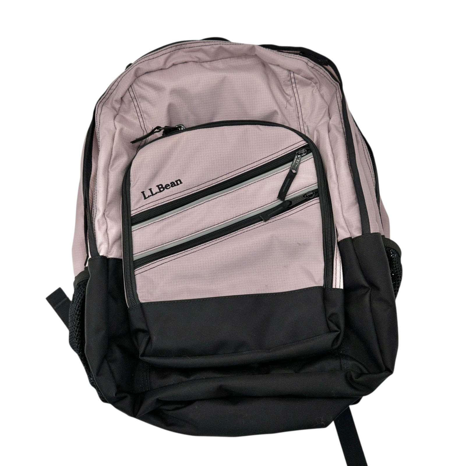 LL Bean Backpack Pink Black Multiple Compartments… - image 1