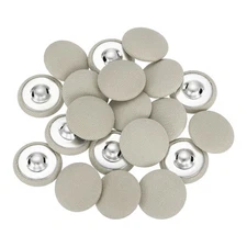 20Pcs Fabric Cloth Covered Button, 21mm 34L Metal Shank Buttons, Khaki