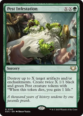 #ad Pest Infestation NM RARE MTG Commander: Edge of Eternities Green Sorcery Regular $1.59