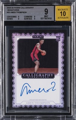 2023 PANINI CALLIGRAPHY SIGNATURES #CALAMT AMEN THOMPSON ROOKIE RC