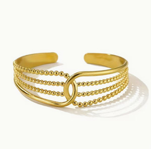 Authentic Middle Eastern And Latin Luxurious & Stylish Open Bangles Gold Plated