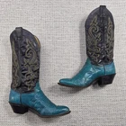 Justin 4703 Boots Womens Size 7 Lizard Skin Leather Western Cowboy Pointed Toe