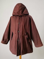 Romeo Gigli Vintage 90s Avantgarde G.Gigli Oxblood A-line M-51 Oversized Parka