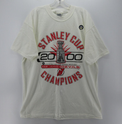 VTG New Jersey Devils Shirt Men XL White 2000 Stanley Cup