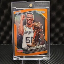 David Robinson 2024-25 Panini Prizm Black 33/49 Legends Orange Prizm Spurs