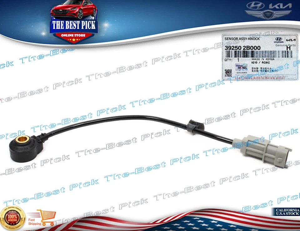 ⭐GENUINE⭐OEM Knock Sensor For 2010-2017 Hyundai Veloster Kia Rio Soul 392502B000 - Image 3 of 4