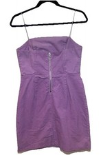 Urban Outfitters Corduroy Mini Dress Size 0 Lilac Purple Back Zip Sleeveless