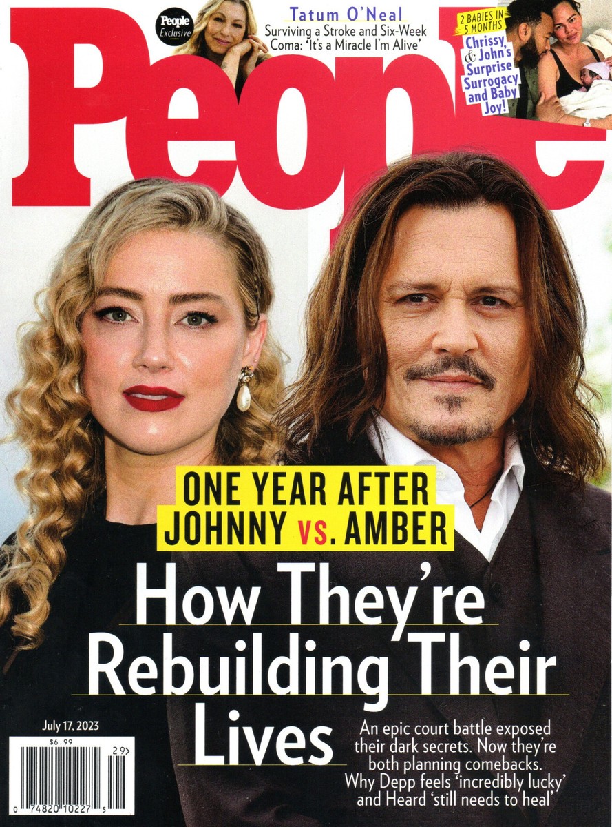 PEOPLE Magazine July 17 2023 Amber Heard Johnny Depp Tatum O'Neal