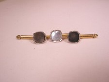5/16" Gray Square Mother of Pearl Vintage SWANK Formal Tux Shirt Stud set c346