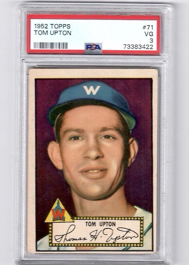 1952 Topps - Black Back #71 Tom Upton (RC) - PSA 3