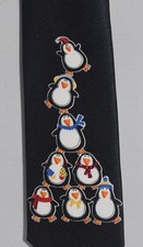 Boys Black Penguin Tie NEW with Tags
