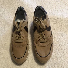 Voile Blanche Julie Light Brown Sneaker with Bronze Leather Wavy Stripe 37 US 