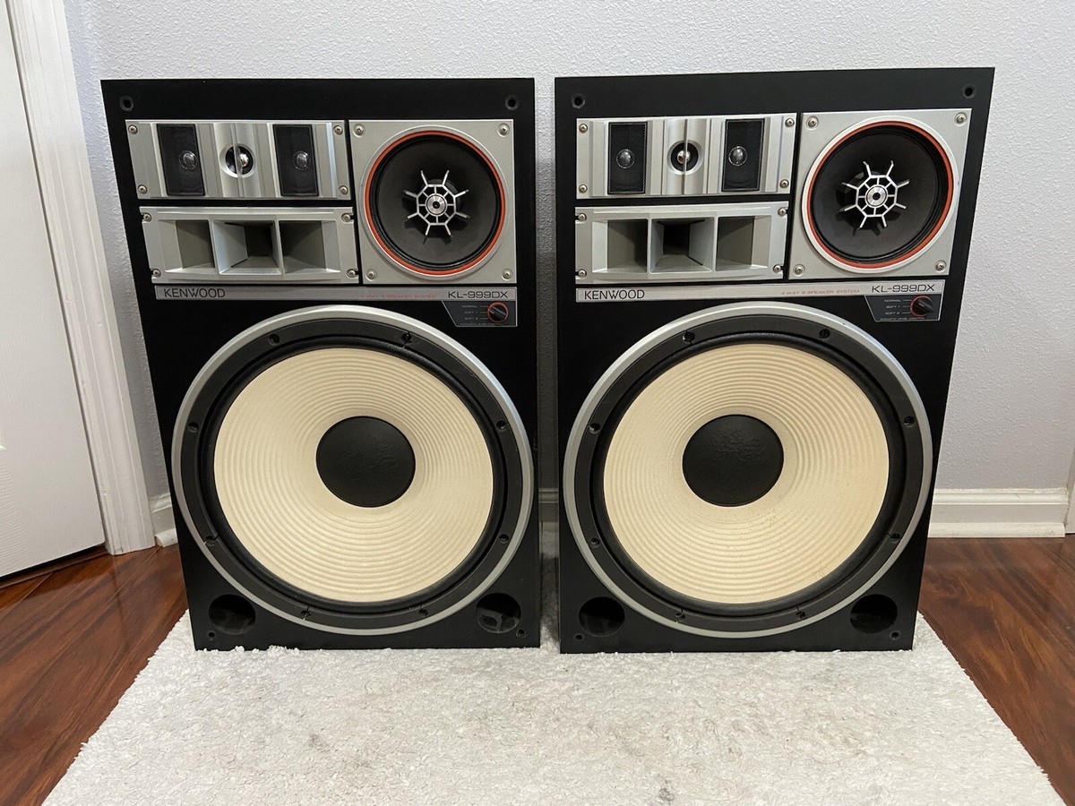 PAIR OF VINTAGE KENWOOD KL-999DX 4 WAY 6 SPEAKER SYSTEM 16