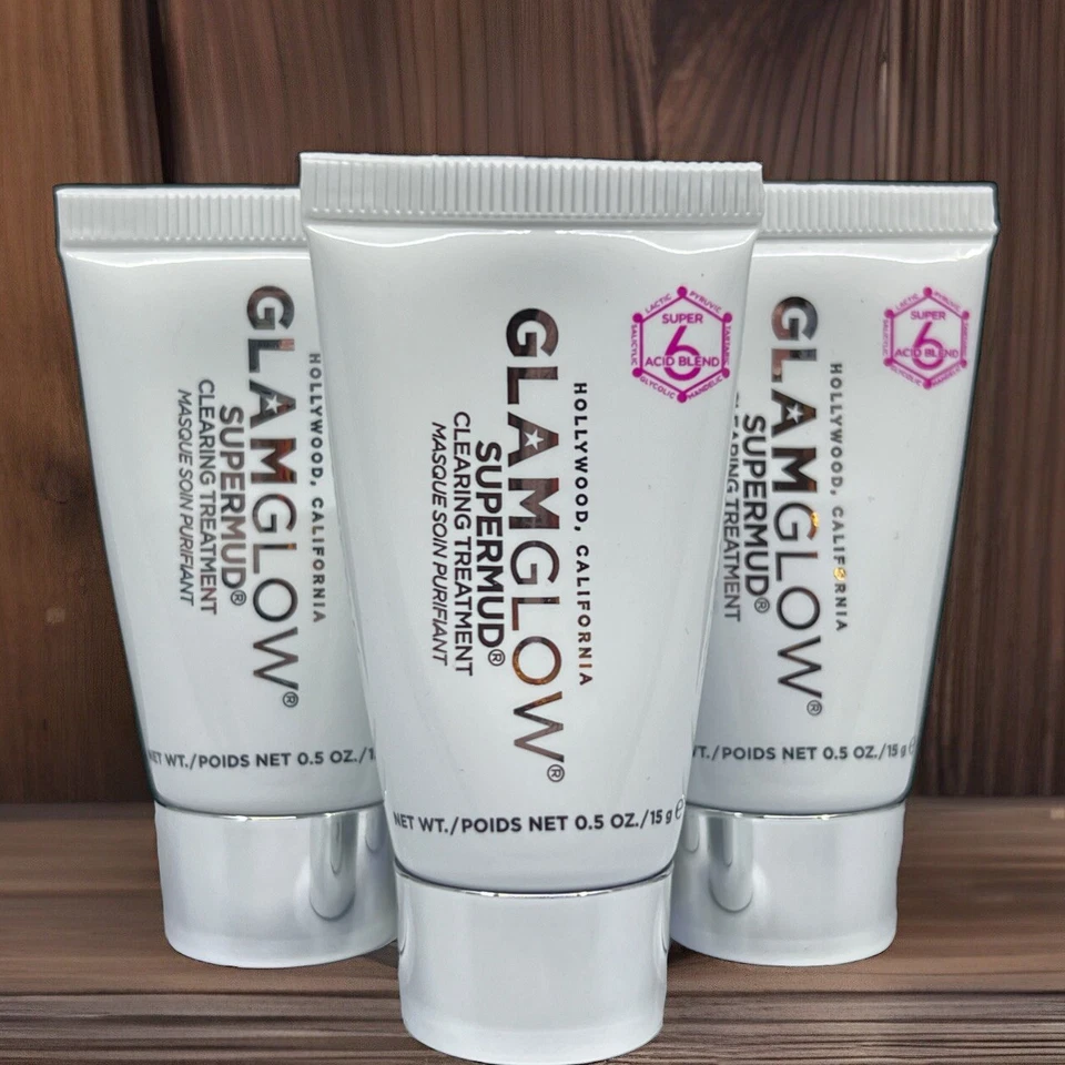 3X Glamglow Supermud Clearing Treatment = 1.5oz Same As Full Size Factory Sealed - Image 2 of 4