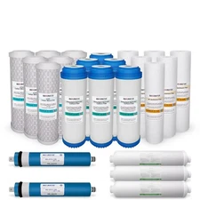RO Replacement Filters Coconut Shell Carbon Inline Sediment 100 GPD with GAC